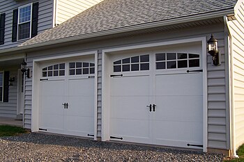 Sectional-type overhead garage doors in the st...