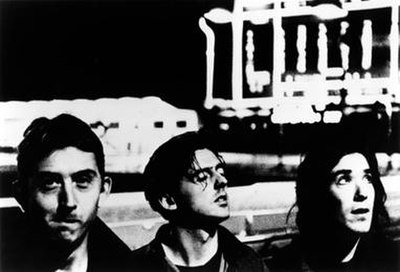 Talk Talk in 1988 (photo by Stephen Lovell-Davis); from left to right: Mark Hollis, Paul Webb, Lee Harris