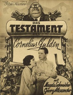 <i>The Testament of Cornelius Gulden</i> 1932 film