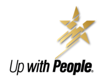 Up with People Vertical Logo, Black Text, Gold Star.png