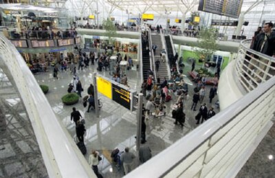 The gigantic airport set built for the film.