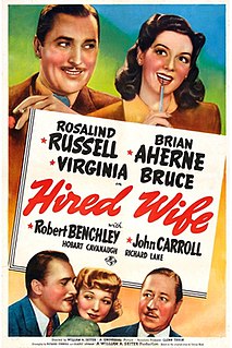 <i>Hired Wife</i> 1940 American film directed by William A. Seiter