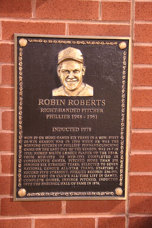 Roberts was inducted into both the Philadelphia Baseball Wall of Fame and the Baseball Hall of Fame.