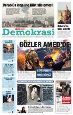 28 Ağustos 2016 Özgürlükçü Demokrasi başlık sayfası