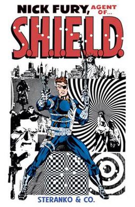 2001 repurposed cover of Nick Fury, Agent of S.H.I.E.L.D. #4 (September 1968). Art by Jim Steranko.