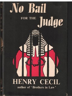 <i>No Bail for the Judge</i> 1952 novel