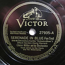 1942 RCA Victor 78, 27935-A. Serenade in Blue RCA 78 27935A.jpg