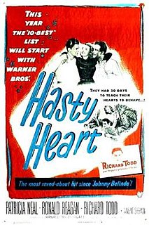 <i>The Hasty Heart</i> 1949 film by Vincent Sherman