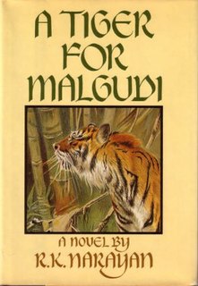 <i>A Tiger for Malgudi</i> novel by Indian author R.K. Narayan