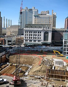 Construction and renovation that took place in the theater area as part of the Power & Light District development MidlandTheatreRedevelopment.JPG