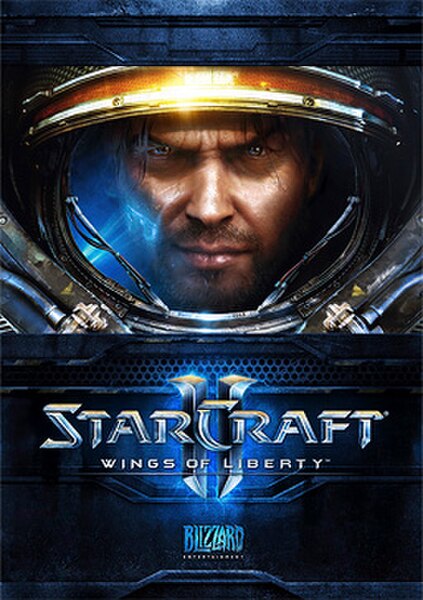 StarCraft II: Wings of Liberty cover artwork, depicting protagonist Jim Raynor
