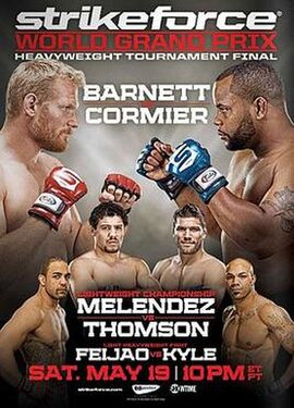 The poster for Strikeforce: Barnett vs. Cormier