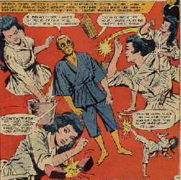 Powerless Diana Prince trains with her mentor I Ching.