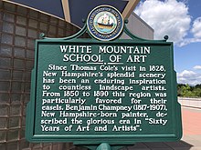 Marker number 38 in Conway White Mountain School of Art - NH historical marker 38.jpg