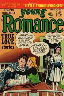 Young Romance #67 (March 1954), featuring the "Prize Group" seal; cover art by Jack Kirby and John Prentice.