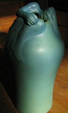 Matte blue glazed Despondency vase Despondency.JPG