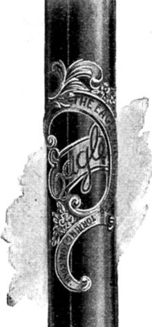 Eagle Bicycle Company Head Badge-Logo, 1896 Eagle Bicycle Eblem.jpg