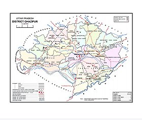 Map Of Ghazipur District In Up Ghazipur District - Wikipedia