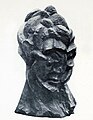 Pablo Picasso, 1909–10, Head of a Woman (Fernande), modeled on Fernande Olivier. Photographic reproduction of a bronze cast. Dimensions unconfirmed: 40.5 x 23 x 26 cm