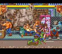 SNES screenshot (Leonardo vs. Aska) TMNTtournamentfightersscreenshot.gif