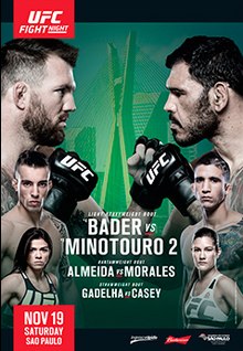 The poster for UFC Fight Night: Bader vs. Nogueira 2