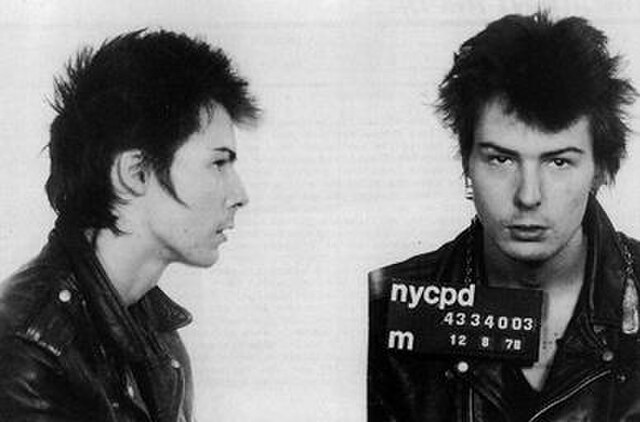 Vicious's mugshot from 9 December 1978