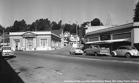 The corner of Throckmorton Ave. and Corte Madera Ave. c. 1970