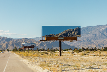 Jennifer Bolande, Visible Distance/Second Sight, site-specific billboard installation, 2017, Coachella Valley, CA. Jennifer Bolande Visible Distance 2017.png