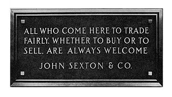 John Sexton & Co. fair dealings 1906 John Sexton Motto.jpg