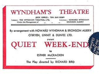 <i>Quiet Weekend</i> (play) 1941 play by Esther McCracken