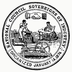 Seal of the National Council of the Sovereigns of Industry. Sovereigns-seal.jpg