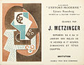 Jean Metzinger, invitation card for an exhibition at Léonce Rosenberg's Galerie de L'Effort Moderne, January 1919