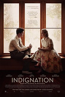 <i>Indignation</i> (film) 2016 film by James Schamus