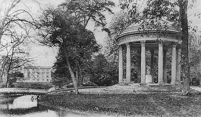 Marie Antoinette's Temple of Love near the Petit Trianon, Versailles, where Stephen and Brockett visit