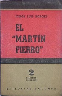 <i>Borges on Martín Fierro</i>