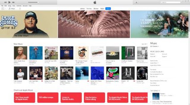 The iTunes Store, as seen in iTunes 12.12.7.1, running on Windows 10 from January 31, 2023