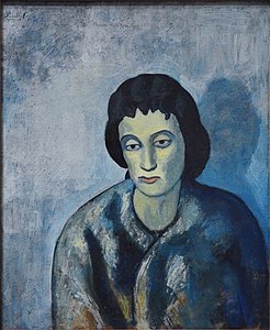 Pablo Picasso, 1902, Woman with Bangs, 61.3 x 51.4 cm, The Baltimore Museum of Art, Maryland