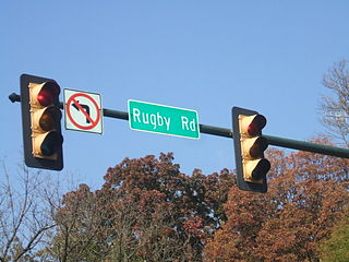 <span class="mw-page-title-main">Rugby Road</span> Street in Charlottesville, Virginia, US