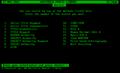 Screenshot of a Dynix menu, as rendered on a "green" monochrome dumb terminal
