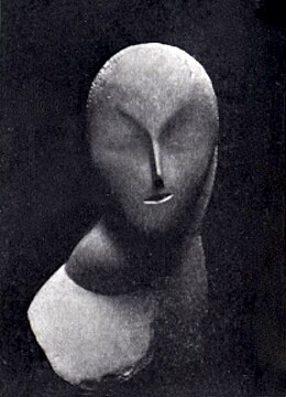 Constantin Brâncuși, Une Muse, 1912, plaster, 45.7 cm (18 in.) Armory Show postcard. Exhibited: New York (no. 618); The Art Institute of Chicago (no. 26) and Boston, Copley Hall (no. 8)