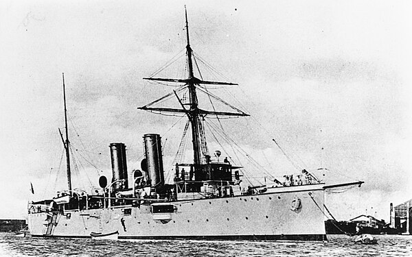 Zenta at anchor