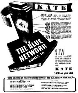 This 1944 advertisement for KATE in Albert Lea, Minnesota, while it dates from after the sale by NBC of the Blue Network, shows how the Blue Network c