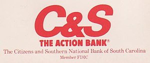 Logo of the Citizens & Southern National Bank of South Carolina, used prior to the NationsBank merger CSSC.jpg