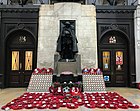 The memorial on Remembrance Sunday, 2021