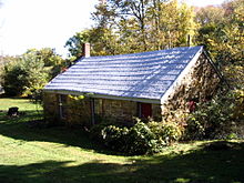 Old stone schoolhouse near Finnegans Corner Goshen schoolhouse.jpg