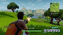 The game also revolves around players eliminating their opponents to be the last one standing. Battling in fortnite.jpg