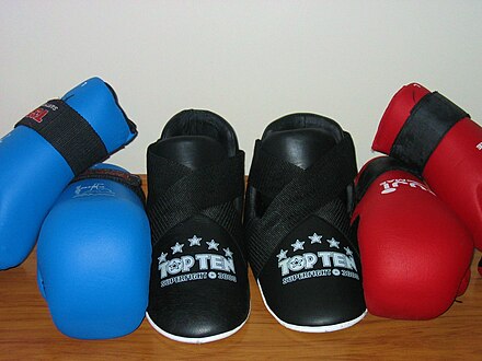 Common styles of ITF point sparring equipment