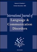 مجله بین المللی اختلالات زبان و ارتباطات. jpg