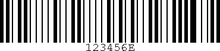 "123456E" encoded in a Plessey barcode Plessey barcode.png