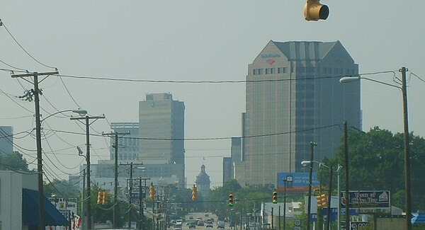 Columbia skyline coming from North Main St.